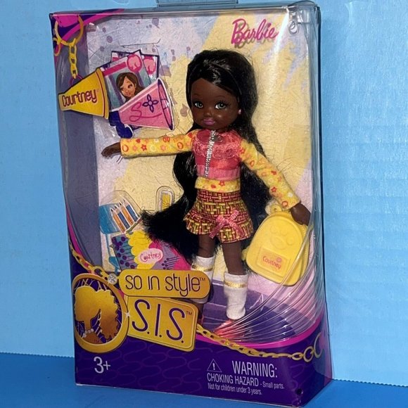 Barbie So In Style AA Black Kelly Chelsea Courtney Doll S.I.S. New In Box P8826 - Picture 4 of 12